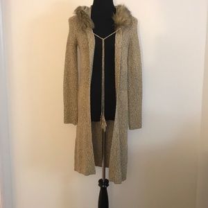 Vertigo never worn cardigan hoody with faux fur